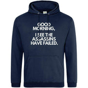 Teemarkable! I See The Assassins Have Failed Hoodie Navy Blue / Small - 96-101cm | 38-40"(Chest)