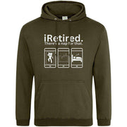 Teemarkable! iRetired There's A Nap For That Hoodie Olive Green / Small - 96-101cm | 38-40"(Chest)