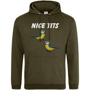 Teemarkable! Nice Tits Hoodie Olive Green / Small - 96-101cm | 38-40"(Chest)