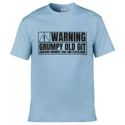 Teemarkable! Warning Grumpy Old Git T-Shirt Light Blue / Small - 86-92cm | 34-36"(Chest)