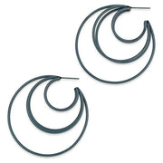 Ti2 Titanium Large Wire Fan Hoops - Black