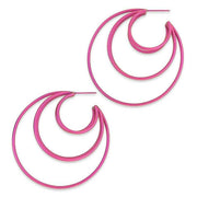 Ti2 Titanium Large Wire Fan Hoops - Pink