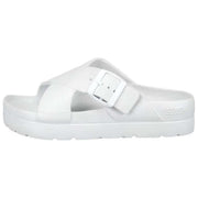 Totes SOLBOUNCE Bounce Cross Front Buckle Sandals - White