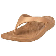 Totes SOLBOUNCE Bounce Flip Flops - Metallic Gold