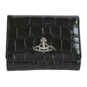 Vivienne Westwood Croc Small Frame Purse - Black