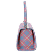 Vivienne Westwood Doll XL Frame Saffiano Printed Tartan Bag - Blue/Orange