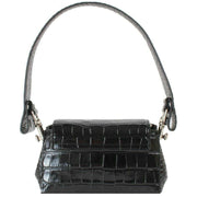 Vivienne Westwood Emboss Croc Leather Hazel Small Handbag - Black