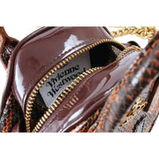 Vivienne Westwood Embossed Snake Mini Yasmine Chain Handbag - Tan