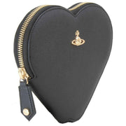 Vivienne Westwood Saffiano Heart Crossbody Bag - Black