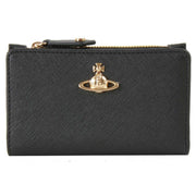 Vivienne Westwood Slim Flap Card Holder Purse - Black