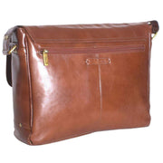 Ashwood Leather Chelsea Veg Tan Jasper Double Clasp Laptop Satchel - Brown