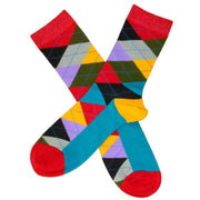 Bassin and Brown Argyle Socks - Multi-colour