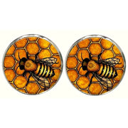 Bassin and Brown Bee Cufflinks - Black/Yellow