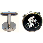 Bassin and Brown Cycling Cufflinks - Black/White