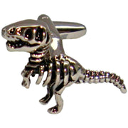 Bassin and Brown Dinosaur Cufflinks - Silver