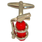 Bassin and Brown Fire Extinguisher Cufflinks - Red/Silver