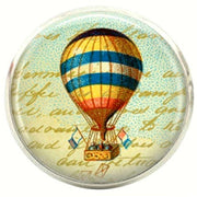 Bassin and Brown Hot Air Balloon Cufflinks - Blue/Yellow/Red