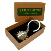 Bassin and Brown Ladybird Keyring - Silver