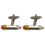 Bassin and Brown Pencil Cufflinks - Silver/Gold