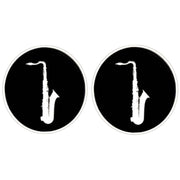 Bassin and Brown Saxophone Cufflinks - Black/White