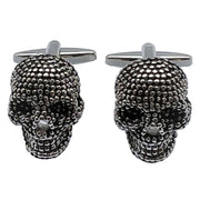 Bassin and Brown Skeleton Skull Cufflinks - Silver/Black