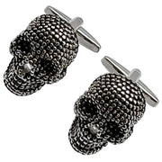 Bassin and Brown Skeleton Skull Cufflinks - Silver/Black