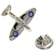 Bassin and Brown Spitfire Lapel Pin - Silver