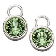 Beginnings August Birthstone Charm - Light Green/Silver