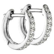 Beginnings Huggie Hoop Earrings - Silver