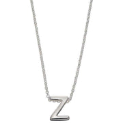 Beginnings Z Initial Plain Necklace - Silver