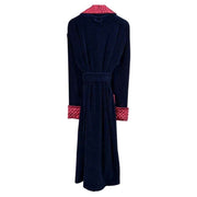 Bown of London Mayfair Long Velvet Smoking Jacket - Navy