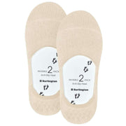 Burlington Everyday Invisible 2 Pack Socks - Gravel Beige