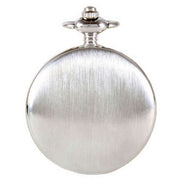 David Aster Brushed Quartz Full Hunter Pocket Watch - Silver