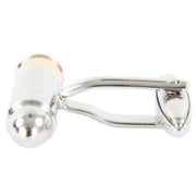 David Van Hagen 2-Tone Bullet Cufflinks - Silver/Gold