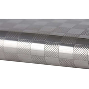 David Van Hagen 3.5oz Stainless Steel Chequered Hip Flask with Engraving Space - Silver