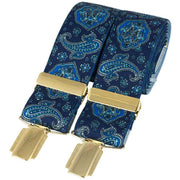 David Van Hagen Classic Paisley Fashion Brace - Blue