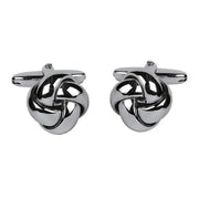 David Van Hagen Cord Cufflinks - Silver