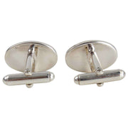 David Van Hagen Engraved Edge Hallmarked Cufflinks - Silver