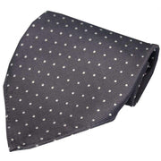 David Van Hagen Pin Dot Silk Handkerchief - Grey/White