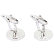 David Van Hagen Scales of Justice Cufflinks - Black/Silver