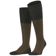 Falke Uptown Tie Knee High Socks - Anthracite Grey