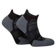 Hilly Supreme Socklet Med Socks - Black/Grey Marl