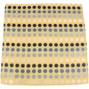 Knightsbridge Neckwear Multi Spot Silk Pocket Square - Yellow/Blue