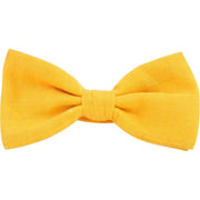 Knightsbridge Neckwear Plain Pre-Tied Cotton Bow Tie - Mustard Yellow