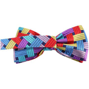 Knightsbridge Neckwear Rectangles Silk Bow Tie - Multi-colour