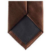 Knightsbridge Neckwear Slim Polyester Tie - Dark Brown