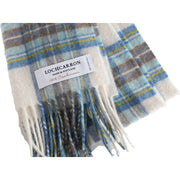 Locharron of Scotland Beau Stewart Blue Dress Cashmere Scarf - Cream/Blue