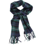 Locharron of Scotland Bowhill Forbes Modern Lambswool Scarf - Green/Navy