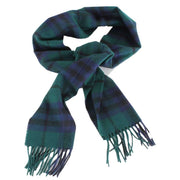 Locharron of Scotland Bowhill Keith Modern Lambswool Scarf - Green/Navy