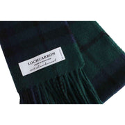 Locharron of Scotland Bowhill Keith Modern Lambswool Scarf - Green/Navy